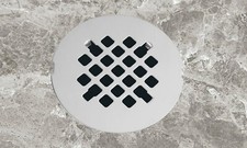 4-1/4 OD Snap-In Shower Drain Cover Round Shower Drain Strainer Grid Replacement