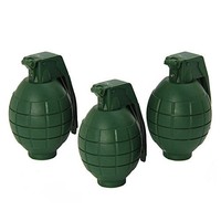 Kids Army Green Toy Hand Grenades - Set Of 3 Dummy Grenades Kids Army Green Toy Hand Grenades - Set Of 3 Dummy Grenades