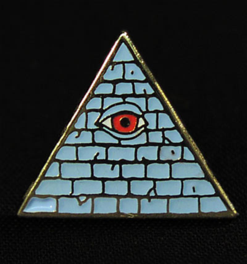 Official Pin Illuminati INWO Card Game Steve Jackson Green Pink