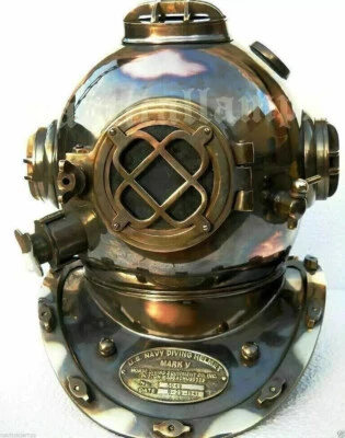 Nagina International Old Nautical Helmet in Brass and Copper