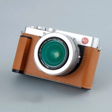 Real Leather Camera Bag Case Grip Cover Belt Strap For Leica D-LUX7 DLUX Typ109