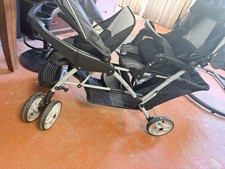 Graco Double Stroller Black/Gray Cup Holders, Canopies, Basket