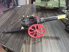 Vintage Conestoga Big Bang Cannon 24" Long Cast Iron Carbide Toy - Red Wheels