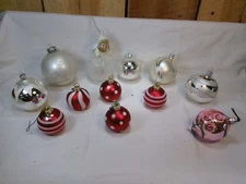 Vintage Assorted Lot of Blown Glass Ball Ornaments