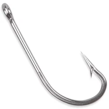 50 PCS 34007 O'Shaughnessy Stainless Steel Fishing Hooks Long Shank J-Hook