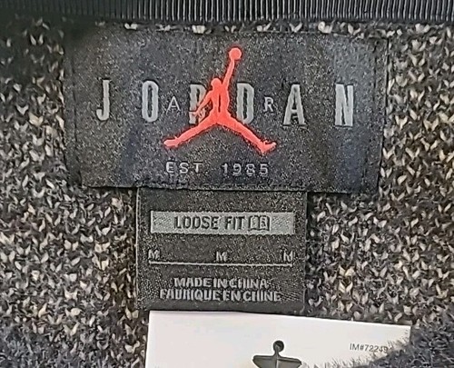 Nike Air Jordan Flight Heritage Men's Medium Crop Knit Fuzzy Sweater FD7389-045 - Picture 5 of 6