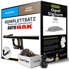 Für OPEL Signum Typ Z03 Anhängerkupplung abnehmbar +eSatz 7pol 05.2003-12.2008