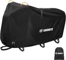 Bike Cover Waterproof Outdoor, 600D Heavy Duty Bicycle Tarp Rain Sun UV Dust