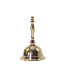 7cm Brass Penta Moon Altar Bell Handmade India Pagan Wicca Ritual Spiritual