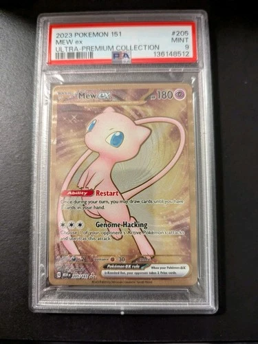 PSA 9 Mew ex Hyper Rare 205/165 Pokemon 151 English Gold Mint