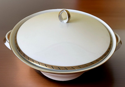 Vintage Terrine Zeh Scherzer Bavaria Suppenterrine Goldrand 1950er