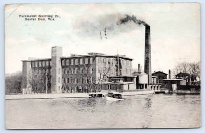 #ad Beaver Dam Wisconsin WI Paramount Knitting Company Factory 1921 Postcard $6.97