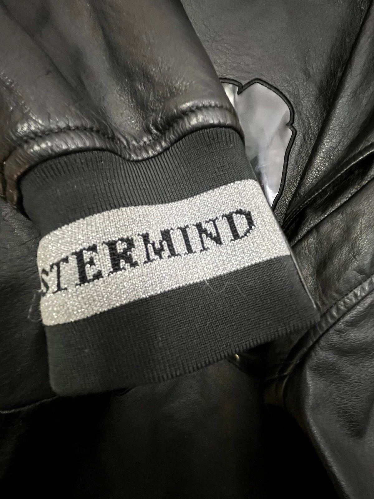 Rare Mastermind Japan MMJ Lambskin Leather Hoodie Size-XL Made in Japan π―π΅ - product detail image 22