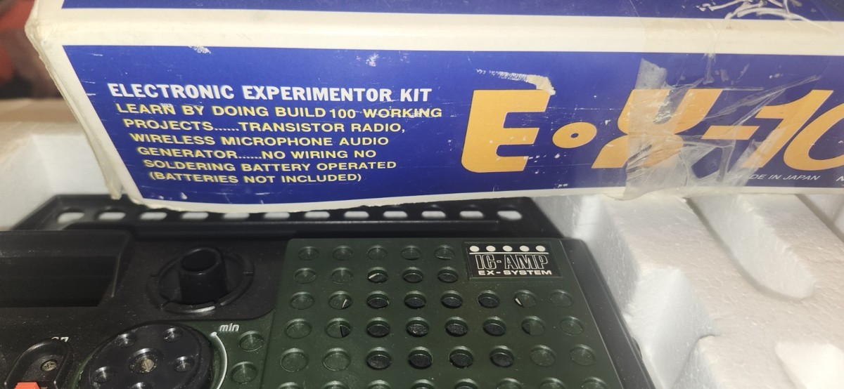 裁断済 ECC 教材 ディスクあり Vintage Gakken Denshi Block EX-100 Electronic Erector