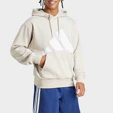 NEW Adidas Hoodie Sweatshirt Fleece Essentials Cozy Beige White JE8882 SMALL