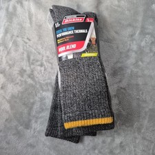 Dickies 3pk Steel Toe Crew Socks Sz 6-12 WOOL BLEND Gray Thermal Midweight Work