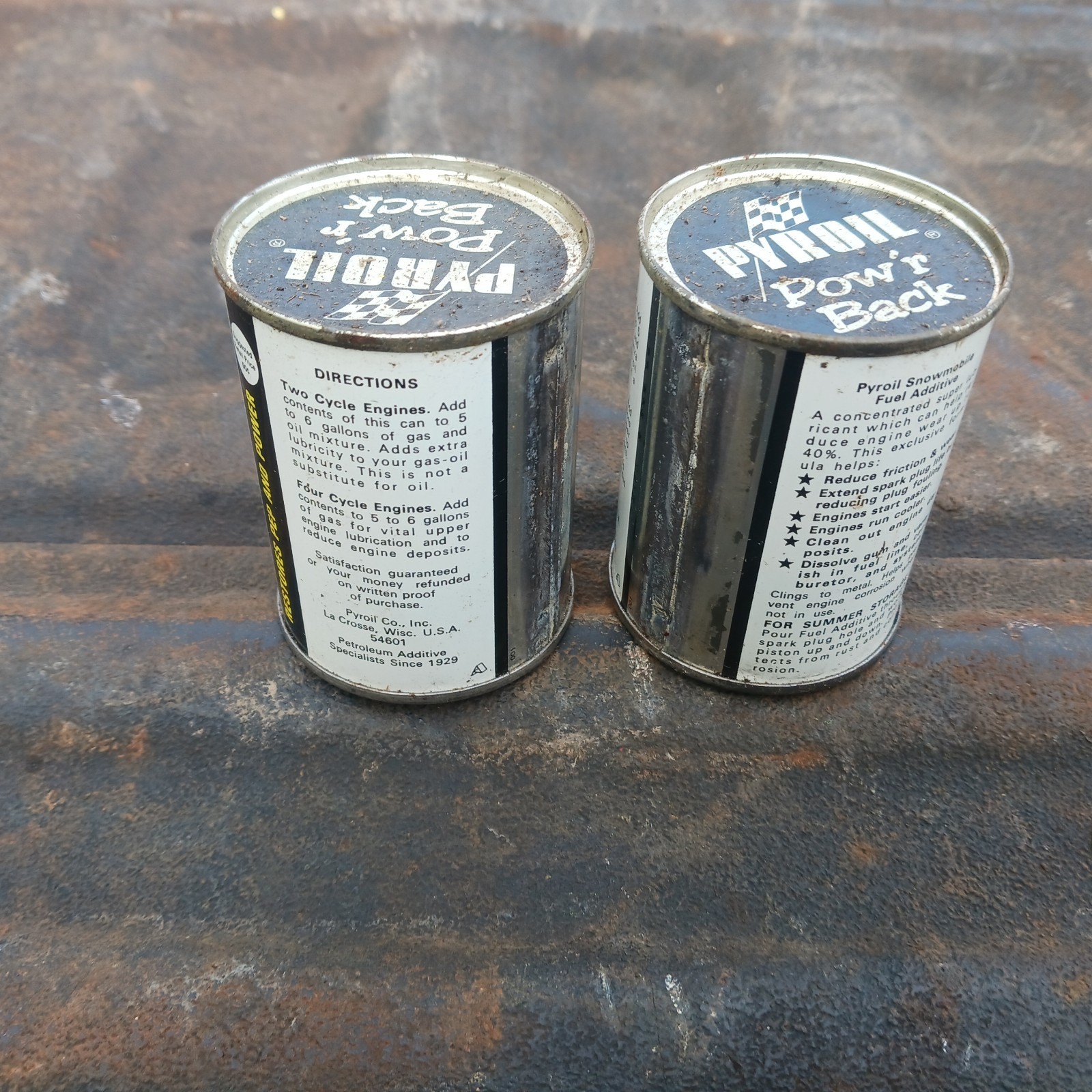 Vintage Pyroil Snowmobile Additive Nos Lot Of 2 Cans