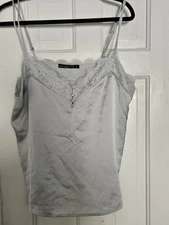 Abercrombie & Fitch Lace Trim Camisol Blouse Women's Blouse Large NWT