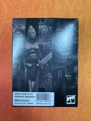 Warhammer 40k - Orks - Ork Nob with Waaagh Banner - Finecast Brand New OOP