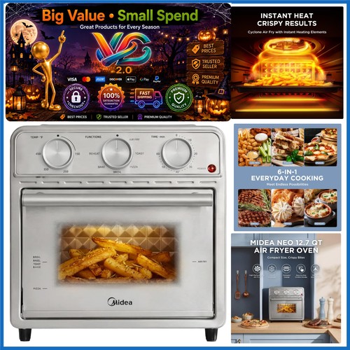 Combo horno tostador freidora de aire de acero inoxidable Neo de 12,7 cuartos de galón