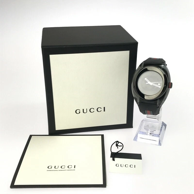 Montre bracelet Gucci Sync 137,1 Ya137107A date Qz d'occasion