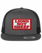 NEW Kustom Hatz LIONS NOT SHEEP 3D PATCH SNAPBACK HAT CHARCOAL MADE IN USA