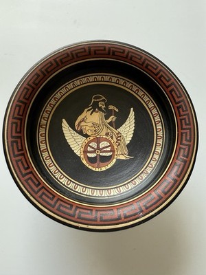 J. Spyropoulos Greek Kylix Cup Hephaistos 560 bc HandPainted Greek Signed 26/13
