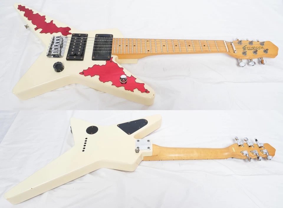 Mini guitarra EDWARDS by ESP E-RS-32M blanca MINI RANDOM STAR con amplificador incorporado Foto 2 de 4