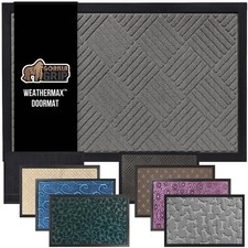 GORILLA GRIP 100 Waterproof All-Season WeatherMax Doormat US Designed Natural R