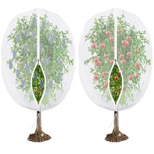 Fruit Tree Netting for Cicadas - with Zipper 2 Pcs 6 x 5.3 x 6 FT, White