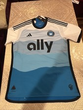 New adidas Charlotte FC 24/25 Home Authentic Match Jersey HZ6175 Men  s Size L 