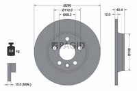 2X Pagid Bremsscheibe Voll Ø280Mm FüR VW Transporter IV Bus 70XB 70XC 7DB