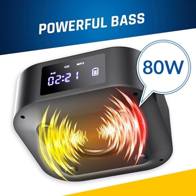 CD Player BASS Boost mit Tieftöner FM Radio MP3 Bluetooth AUX USB Kompakt - Bild 2 von 4