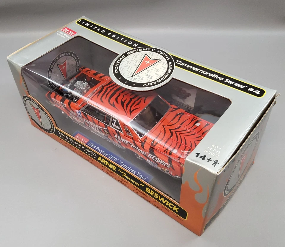 1964 Pontiac GTO Tameless Tiger Race Car 1:18 Scale Diecast By Sunstar #1831 - Image 4 of 4