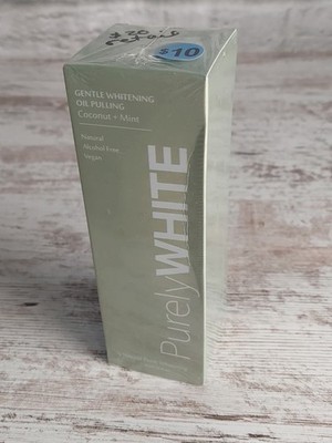 New Purely White Natural Teeth Whitening Oil Pulling Coconut & Mint Alcohol Free