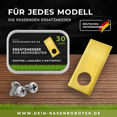 30 Titan Ersatz-Klingen-Messer für Einhell Freelexo 1200 LCD BT Mähroboter