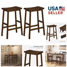 Versatile Set of Bamboo Saddle Stools - Perfect for Dining & Living Rooms