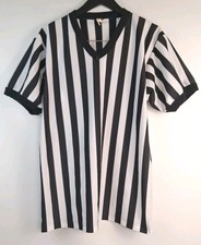 Don Alleson Athletic Men s Striped Referee Short Sleeve Shirt Size Medium USA