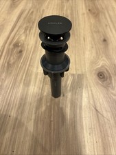 KOHLER Standard Clicker Drain with Overflow in Matte Black (R)