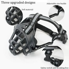 Adjustable Silicone Dog Muzzle Breathable Strong Basket Mouth Guard For Dogs USA