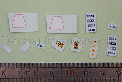 DJ Miniature Vehicle 1/43 Decal Ferrari SKF HECO Diorama Car Decoration
