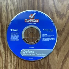 Turbotax Deluxe 2007 Federal & State Tax Software For Win & Mac Disc Disk CD