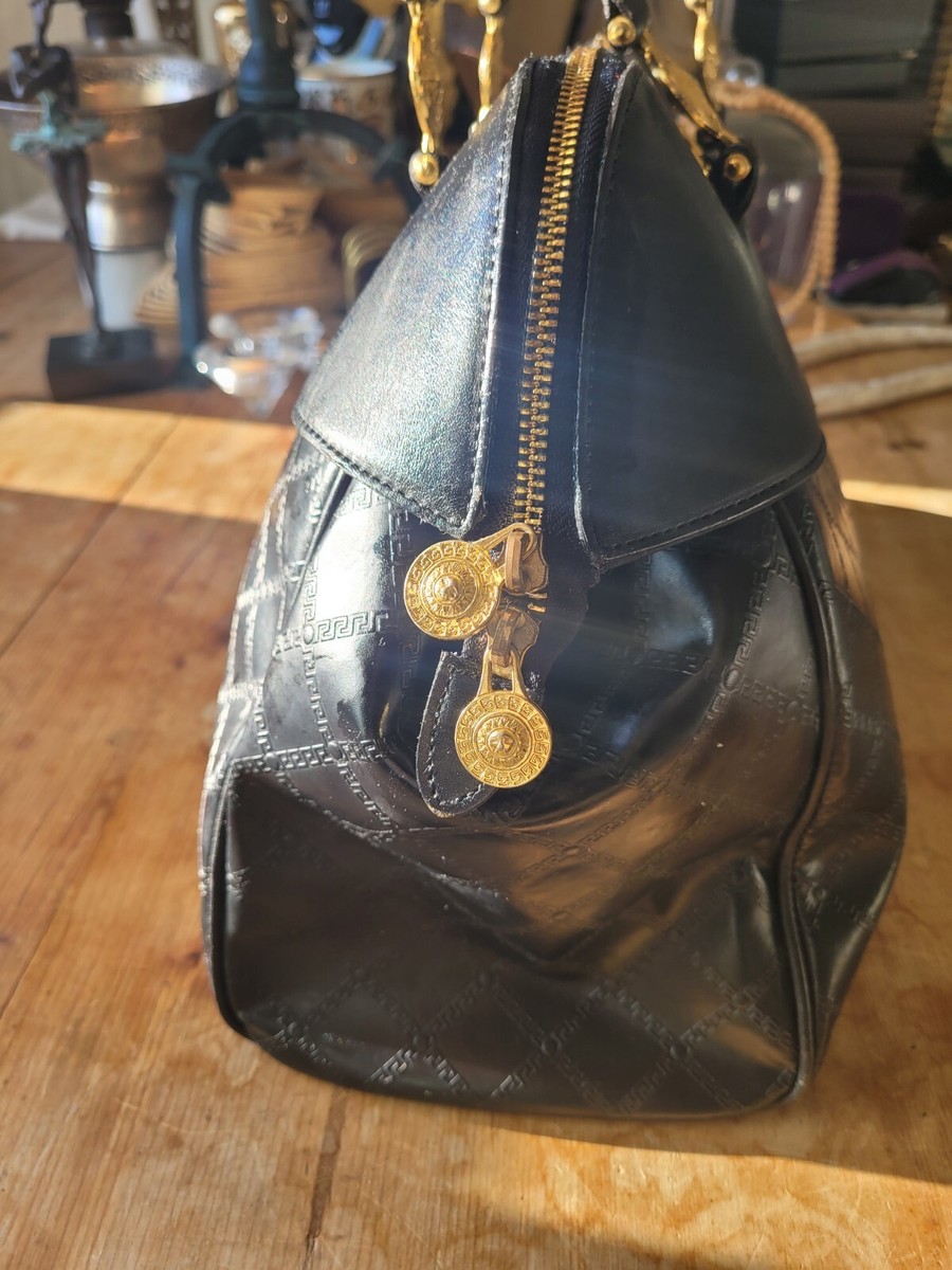 VERSACE vintage Sunburst Travel Bag Hand Bag Duffle Bag