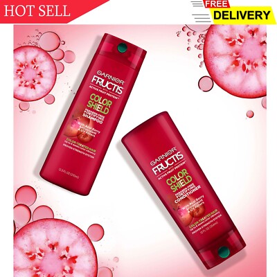 Garnier Fructis Color Shield Shampoo, Fortifying Shampoo for Color Treated Hair