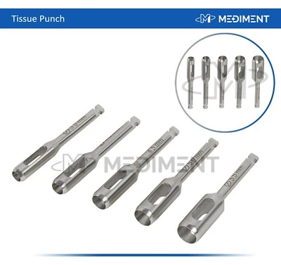 MEDIMENT Dental Implant Tissue Punch Kit 5pcs set Surgical Surgery Stainless CE