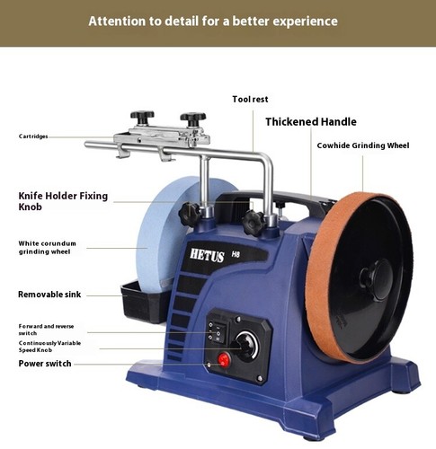 Aiguiseur 200W H8 à prix réduit 8 Pouces Outils de Travail du Bois Aiguiseur Refroidi à leau Basse Vitesse