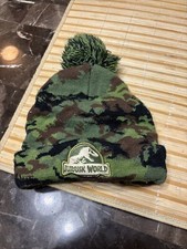 Jurassic World Unisex Kids Beanie Hat Toboggan One Sz Black Gray Charcoal Camo