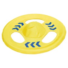 Beeztees Hundespielzeug Frisbee Tof gelb 24x24cm mit Quietscher schwimmf&auml;hig