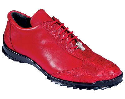 Los Altos Genuine RED Ostrich Leg Casual Shoes Lace Up Handmade Sneaker D