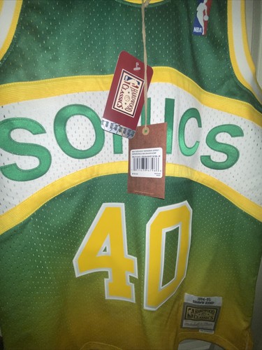 Mitchell & Ness NBA Seattle Sonics Shawn Kemp 1994 HWC Swingman Jersey Med. NWT - Picture 8 of 11